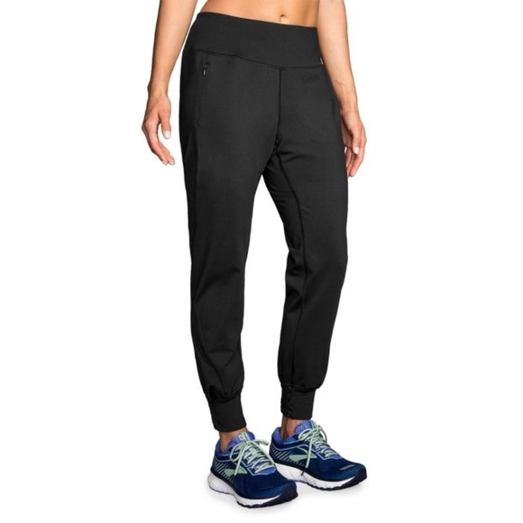 Brooks Womens Threshold Run Thermal Pants Black - Picture 1 of 10